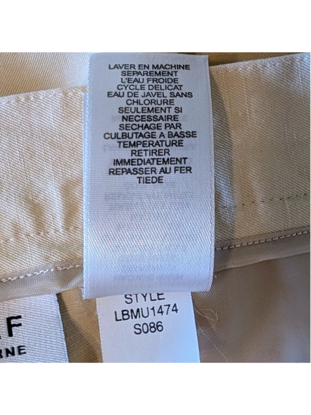 Liz Claiborne LizGolf Silk Linen Pants Beige Straight Leg Minimal Quiet Luxury - Picture 12 of 12